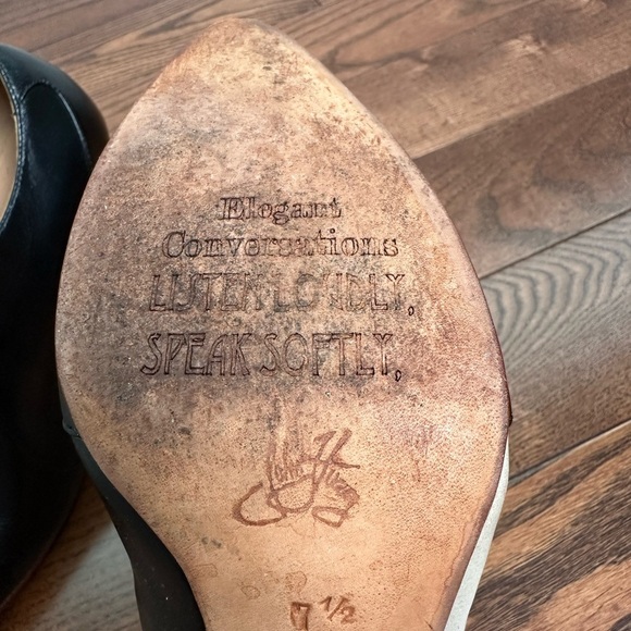 John Fluevog “Kendra” Pointed Toe Leather Heel - Elegant Conversations - Picture 8 of 12